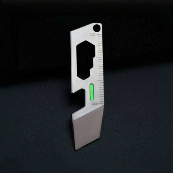 Key-sized Titanium Pry Bar Multi-tool