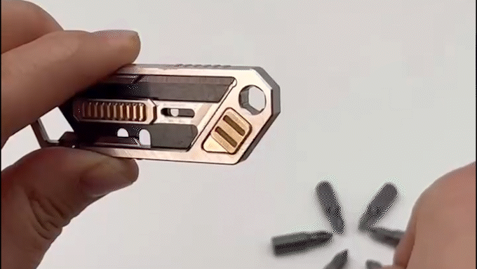 Titanium Keychain Utility Knife, Slide & Slay Everyday