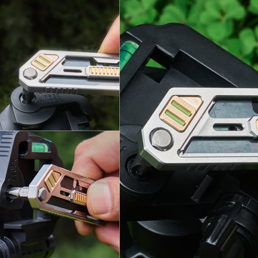 Titanium Keychain Utility Knife, Slide & Slay Everyday