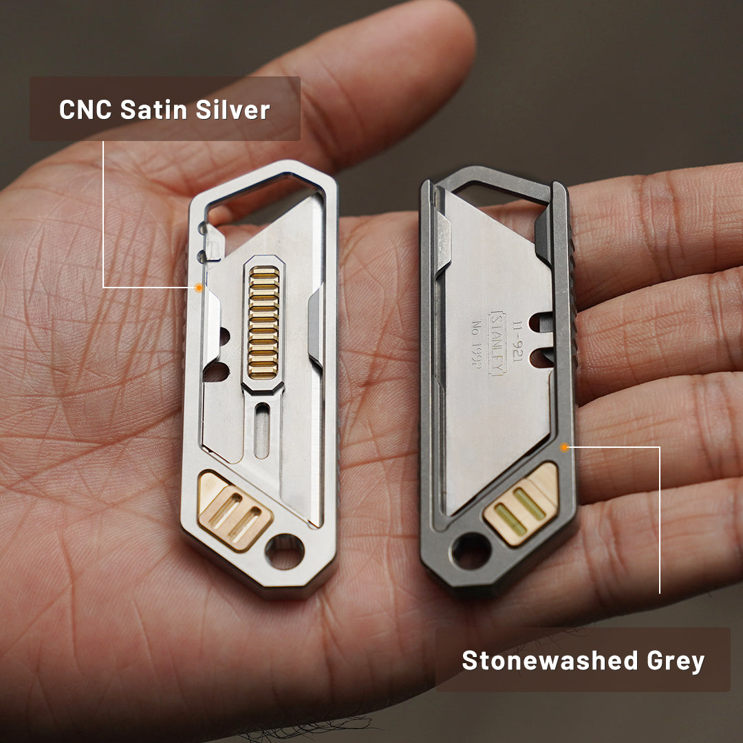 Titanium Keychain Utility Knife, Slide & Slay Everyday