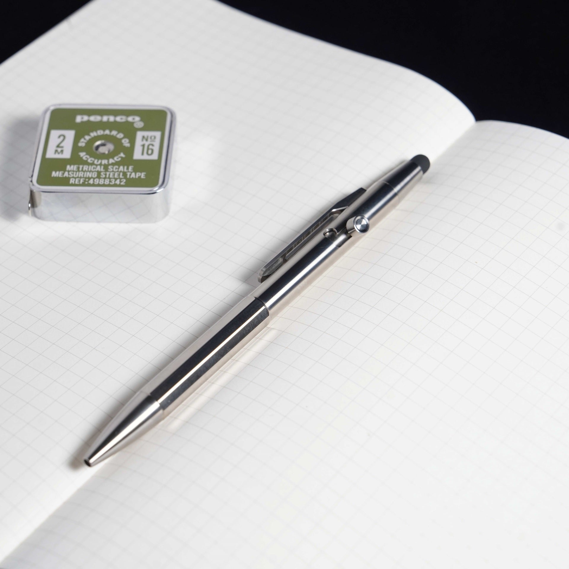 Titanium Bolt Action Rollber Ball Pen with Stylus Pen