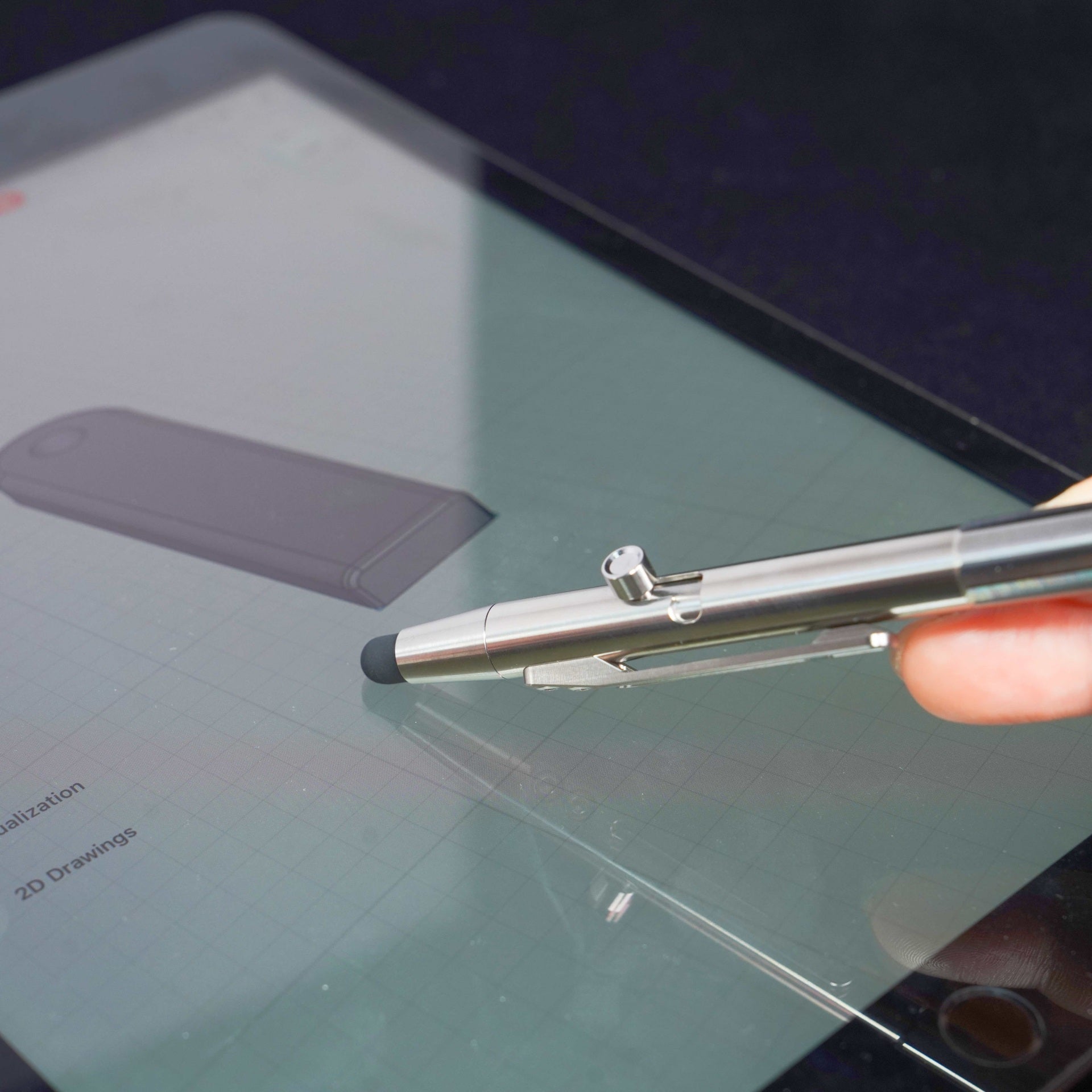 Titanium Bolt Action Rollber Ball Pen with Stylus Pen