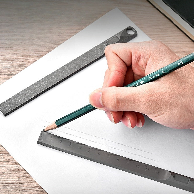 Titanium Stationery Ruler – Logical Carry