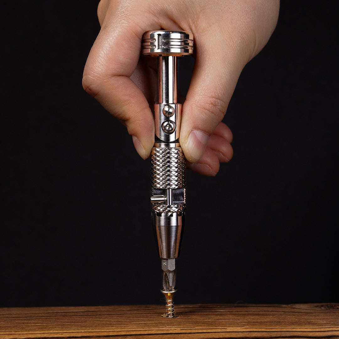 MAGICDRIVE Precision-Machined Titanium Ratchet Screwdriver – Logical Carry