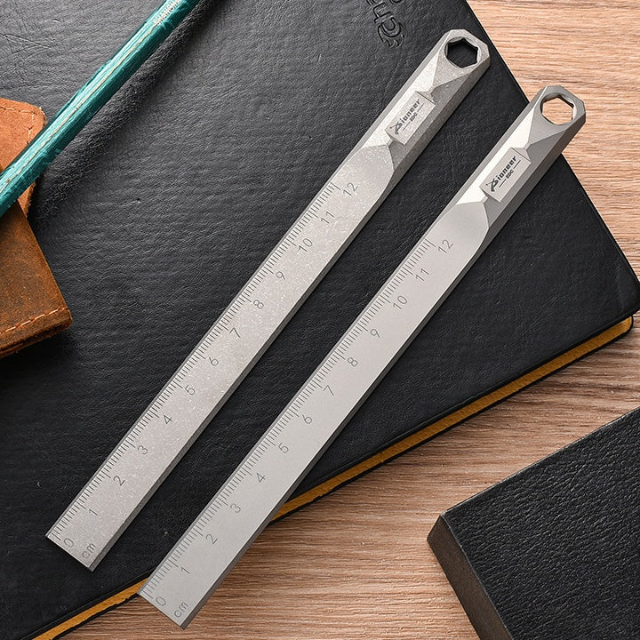 Titanium Stationery Ruler – Logical Carry