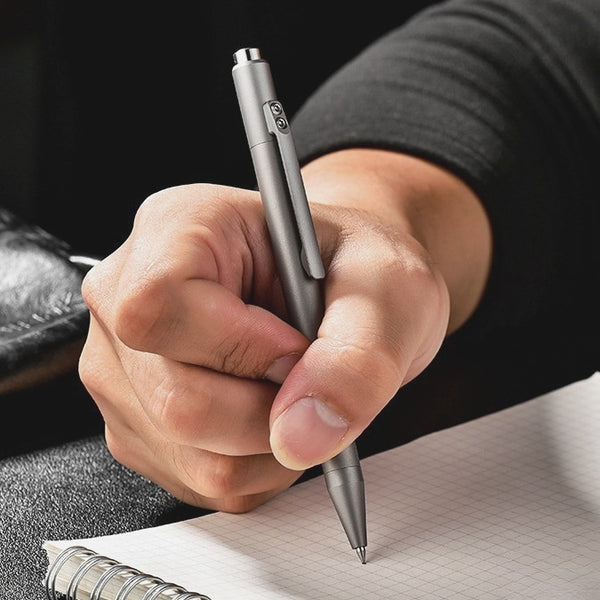 Noiseless-Click Titanium Ballpoint Pen