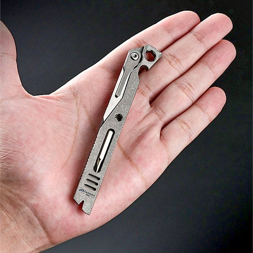 Versatile Titanium Prybar Knife Pocket Multitool