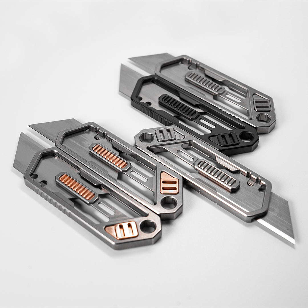 Titanium Keychain Utility Knife, Slide & Slay Everyday