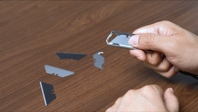 Titanium Keychain Utility Knife, Slide & Slay Everyday
