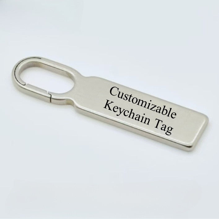 Titanium Keychain Tag with Built-in Carabiner